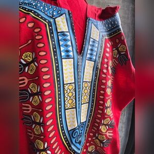 Coofandy dashiki hoodie sz M red